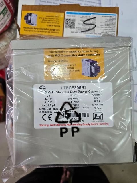 25 Kvr Capacitor Color White Type Dry Filled Material Aluminium Capacitance 2.5 MFD Rated Voltage 415 V kVAR Rating 25 - Image 5