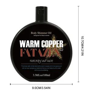 Shimmer Body Oil Organic Shimmering Oil Use Body Gender Female Sample Availabe Feature Tanning Trademark FATAZEN Specification - Image 6