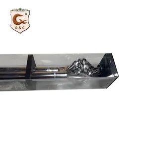 Manufacture Modern Gold Threaded Extendable Curtain Rods MOQ 100 Sets Color Silver Material Iron Diameter 28mm Trademark R&C - Image 1