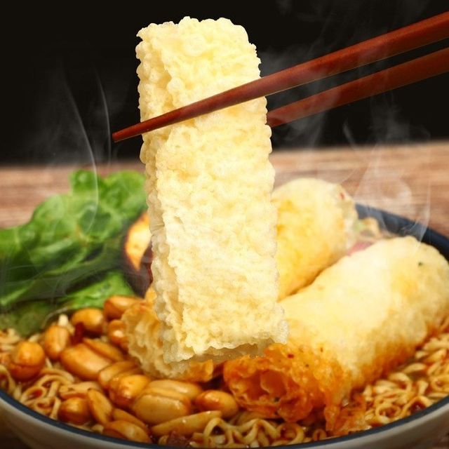 HACCP Certified Deep Fried Bean Curd Skin Roll Golden Fried Dry Bean Curd Sheet Roll - Image 5