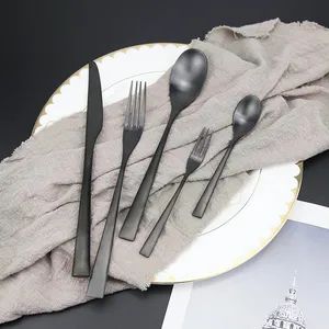 304 Stainless Steel Spoon Fork Knife Hammer Point Cutlery Set/Tableware/Dinnerware - Image 4