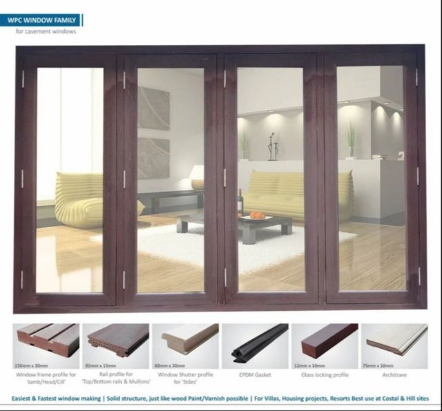 Rectangular Multicolor Wpc Window Frame Brand OWN Color MULTI Style Rectangular Grade Of Material WPC Country of Origin Made in - Image 1