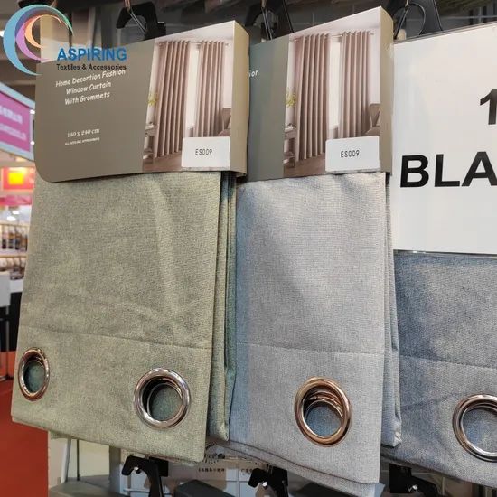 Linen Fabric Curtains MOQ 500PCS Shading 0.8 Sample Free Technics Woven Trademark HZ-ATA Style Embroidered Material - Image 1