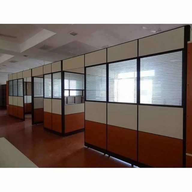 Modular Office Partition Material Aluminum Panel Thickness 60 mm Usage/Application Office Application Area Interior Partition Type Full - Image 1