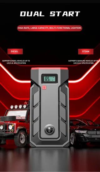 Powerful 12V Car Jump Starter with Built-in Flashlight and Compass - Image 5
