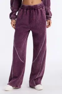 Versatile Womens Washed Lounge Pants for Home and Outings Fit Regular Fit Hood Type Hooded Pattern Acid Wash Origin Ningbo, - Image 5