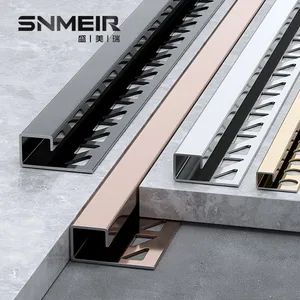 Modern Metal Tile Trim Tile Accessories Tile Edge Trim OEM Support Color Silver Trademark Senmry Certificate ISO9001 Origin China - Image 2