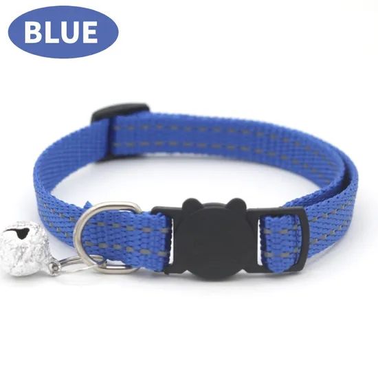 Custom Nylon Dog and Cat Collar Adjustable Reflective with Bell - Image 6