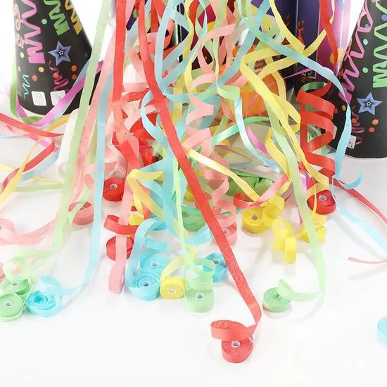 Colorful Streamer Pull Pop Confetti Poppers Hand Throwing for Celebrations Wedding Party - Image 1