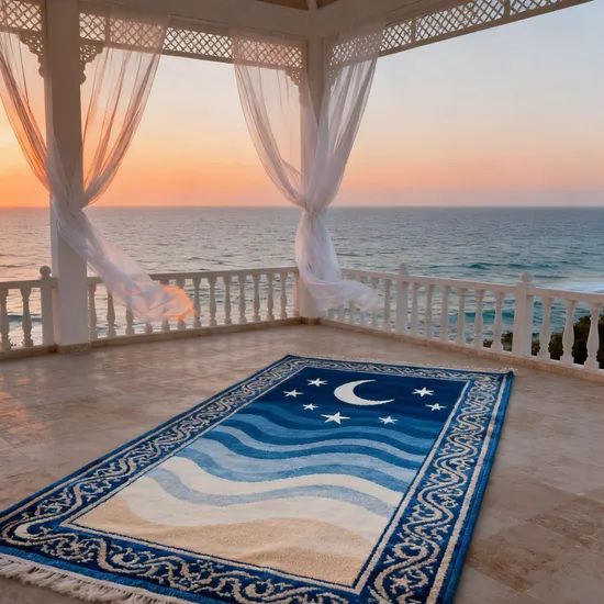Customized Color Modern Style Soft Polyester Mat for Muslim Prayer Home Travel Rugs - Image 4