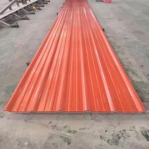 Colored Customized PVC Plastic Synthetic Resin Roof Tile Origin China Shape Arched Color Brick Red Size Customization Total Width 1050mm - Image 3