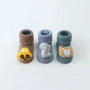 Custom Cartoon Non Slip Doll Dispensing Baby Infant Socks Bobble Thermal Socks - Image 3