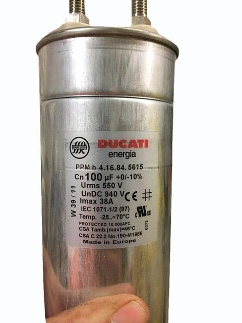 Non-PCB Ducati Energia Power Capacitor Brand Ducati Type Oil Filled Capacitance 50 MFD Material Aluminium Rated Current 24 - Image 2