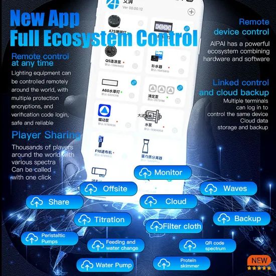 Alpai A7p High Performance Freshwater Fish Tank Light APP Smart Control with Full Spectrum LED Aquarium Lights - Image 4