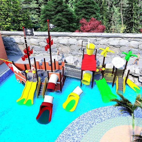 Pirate Ship Water Park Equipment Condition New Age 3-18 Years Color Colourful Warranty 1 Year Suitable for Park Trademark - Image 2
