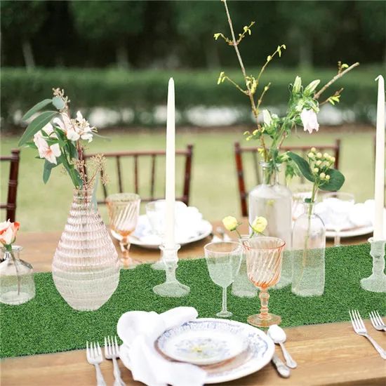 Artificial Grass Table Runners Synthetic Grass Table Runner Origin China Trademark DR Type Decorative Usage Home, Hotel Technics Jacquard - Image 4
