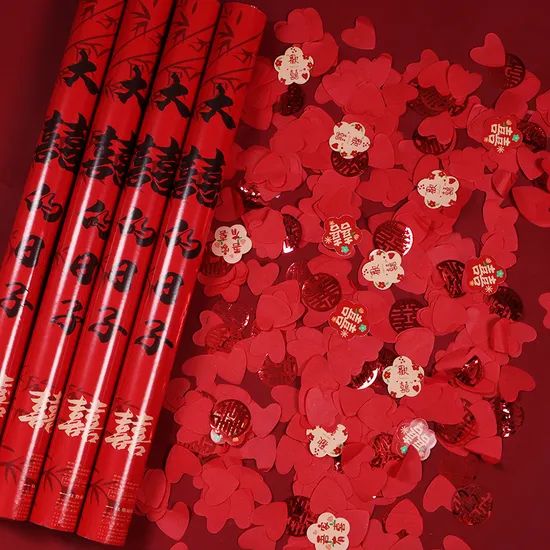 Elegant Ribbons and Confetti Cannons for Wedding Decor - Image 5