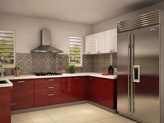 L-Shape Wooden Modular Kitchen Material Wooden Kitchen Design - Image 12