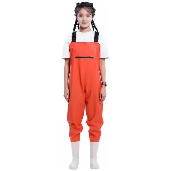 Kids Waterproof Chest Waders with Non-Slip Boots for Fun Adventures - Image 5