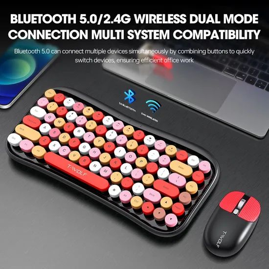 Keyboard Mouse Set Top Seller Clavier Teclado Game Keyboard and Mouse Combo Set 84keys - Image 6