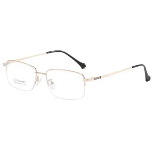 Original Design Square Eye Glasses Male Transparent Acetate Titanium Spectacle Frames - Image 4