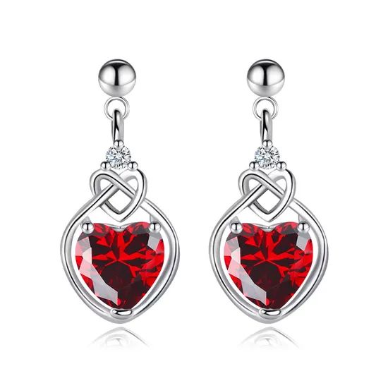 3PCS Love Heart Necklace Earrings Rings Wedding Bridal Matching Crystal Jewelry Set - Image 2