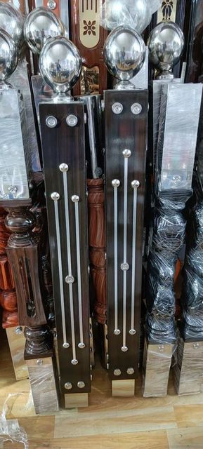 Wooden Railing Pillars Size 3 INCH Material Wood Color ALL COLOUR Finishing POLISHED Period 21ST CENTURY Shape ROUND AND - Image 4