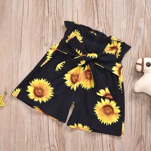 Toddler Baby Girls Top Romper Jumpsuit Sunflower Shorts with Bowknot Esg11824 - Image 6