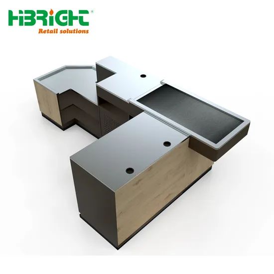 Wooden Color Cashier Checkout Counter Customized - Image 4