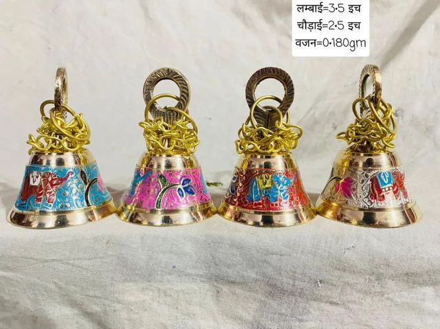 Brass Ghanti Bell, For Religious, Size: Mention In Photos Size Mention in photos Weight Mention in photos Brass Bell Type Pooja - Image 4