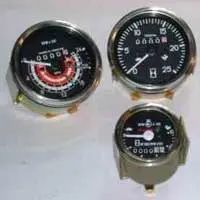 RPM Cum Hour Meters Square Connection 2.6mm Js" Bezel Finish Bright Chrome / Black Painted Dial Design And Pointer As Per - Image 1