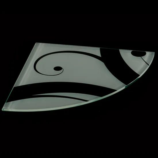 Clear Tempered Glass Corner Shelf - Image 1