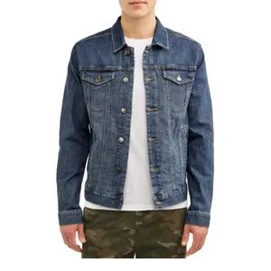 Men's Casual 100% Cotton Denim Jacket with Solid Color Design - Image 6
