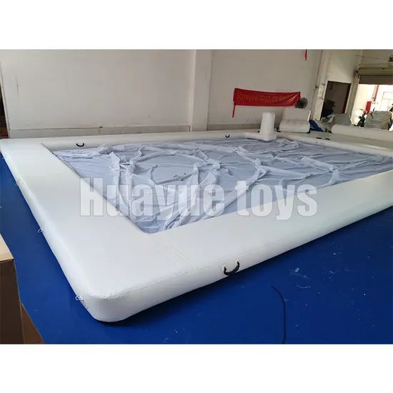 Huayue New Design White Inflatable Swimming Pool Floating Ocean Sea Swimming Pool with Net and Lounger - Image 5