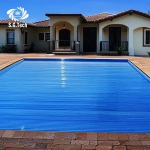 Water Crown Durable Sliding and Automatic PC Swimming Pool Cover Protection Equipment - Image 3