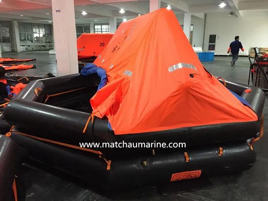 Marine Lifesaving Equipment Life Raft Solas Approval Material PE Type Life Raft HS Code 89071000 Using Field Water Trademark - Image 3