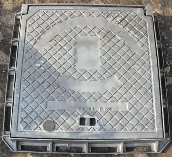 Square Manhole Cover and Frame, B125 Shape Square Origin China Standard En124 Surface Non-Slip HS Code 73251090 Trademark - Image 1