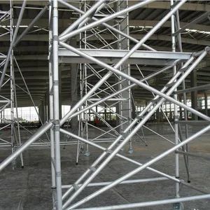 2ND Hand Used Aluminum Mobile Scaffolding Tower Material Shape Round Color Silver Trademark SOLID Model NO. Solid-s-m Origin Shanxi, - Image 4