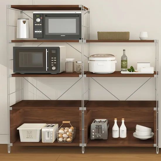 Custom Kitchen Storage Shelving Units Shelves Organizer Microwave Metal Shelf Rack - Image 4
