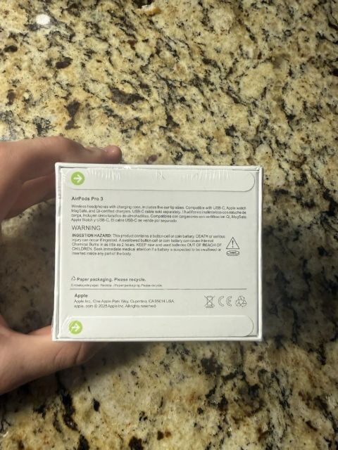 Apple AirPods Pro 3, Wireless Active Noise Cancelling Earbuds with Heart Rate Sensing Feature - White - Image 3