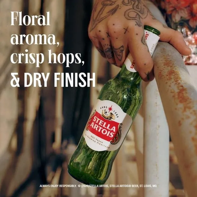 Wholesale Stella Artois Premium Lager Beer, 12 pack, 11.2 fl oz Glass Bottles, 5% ABV - Image 4