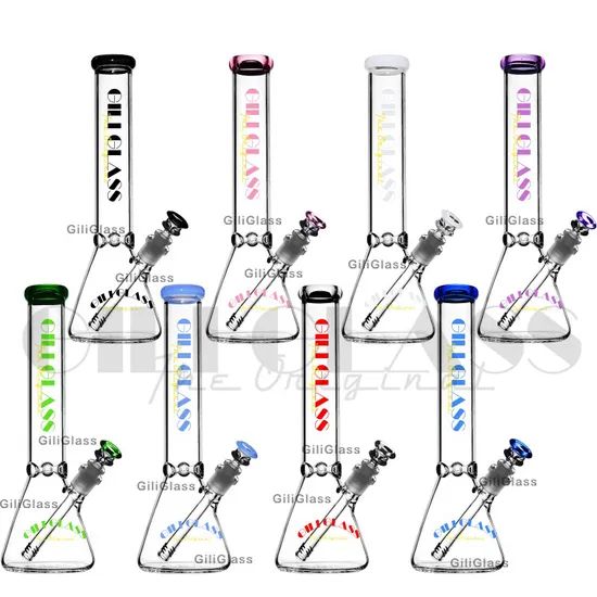 Gili-106 Giliglass 15 Inches Glass Water Pipes Bubbler Art DAB Rig Design Beaker - Image 6