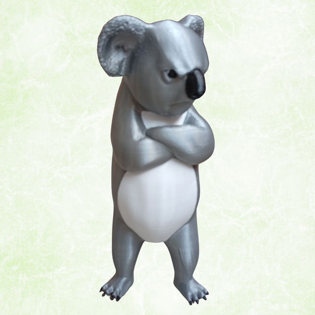 Grumpy Koala Decorative Figurine – 3D Printed Koala Statue – Modern Home Decor – 18 cm - Image 4