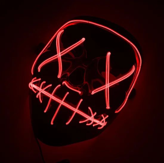 Halloween LED Mask Pouting Western Colorful 23*20*5cm 249g MOQ100 1Y - Image 6