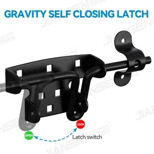 JL2216 Black Steel Slide Bolt Lock 144mm 35-50mm 1Y MOQ100 Part Pin OEM Accept Style Modern Origin Zhejiang Model NO. JL2216 - Image 5