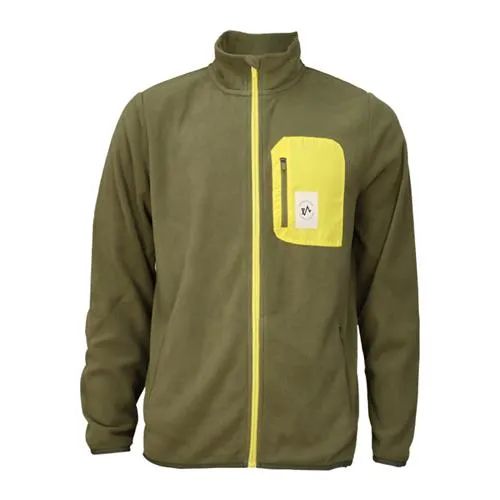 Customized Mens 100% Recycled Zip Fleece Jacket with Chest Pocket - Image 1