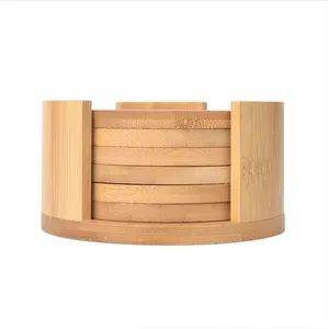 BTC7979 Bamboo Coasters 90mm Natural Polished 1Set/Bag Style Simple Diameter 90mm Origin Nanping Trademark LEXDO Model NO. BTC-7979 - Image 4
