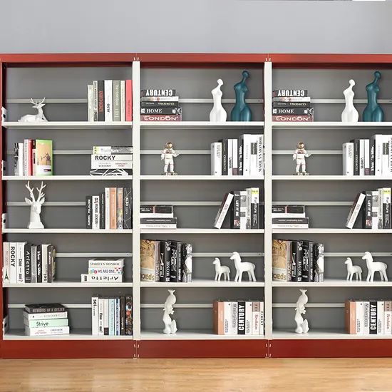 Steel Bookcases Metal Storage Cabinet Bookshelf Custom Home Office Library Shelving - Image 1