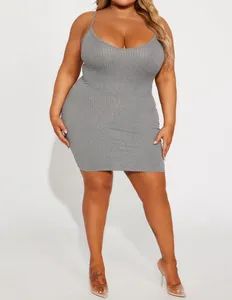 Chic Ribbed Slip Dress Perfect for Casual and Evening Wear - Image 4
