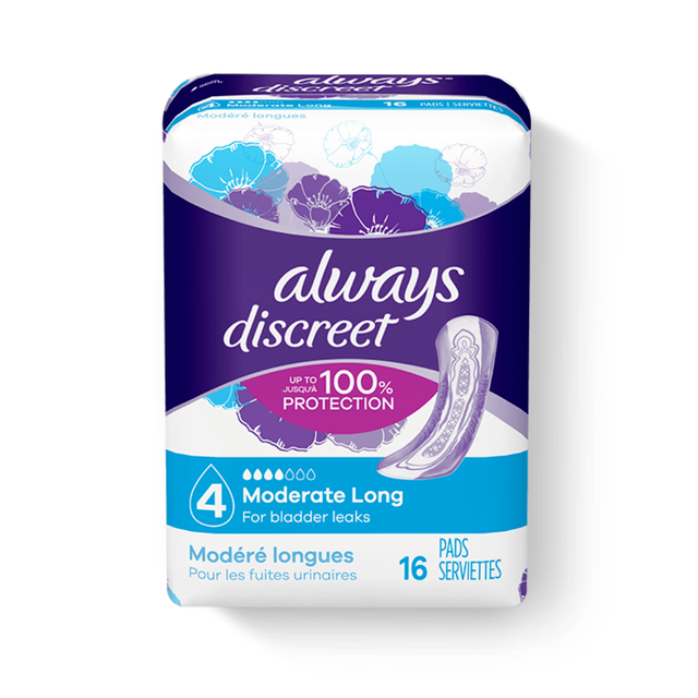 Always Discreet Moderate Absorbency Incontinence Pads, 66 ct - Image 1